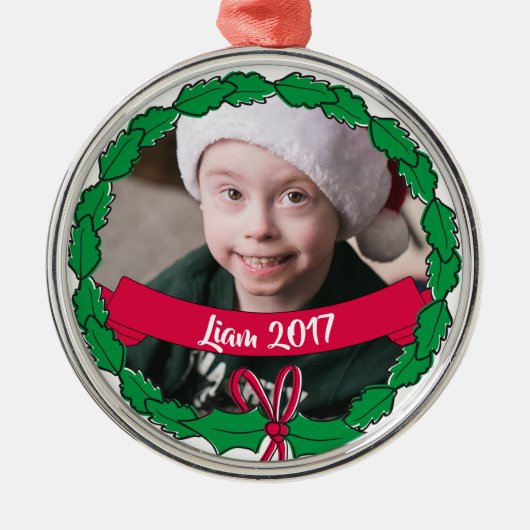 2017 GEPERSONALISEERDE CHRISTMAS-ORNAMENS METALEN ORNAMENT (Voorkant)