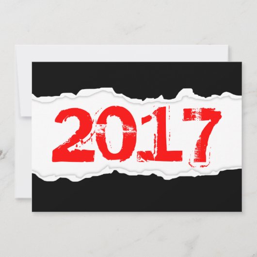 2017 (gescheurd papier) kaart (Voorkant)