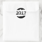 2017 (gescheurd papier) ronde sticker (Tas)