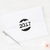 2017 (gescheurd papier) ronde sticker (Envelop)