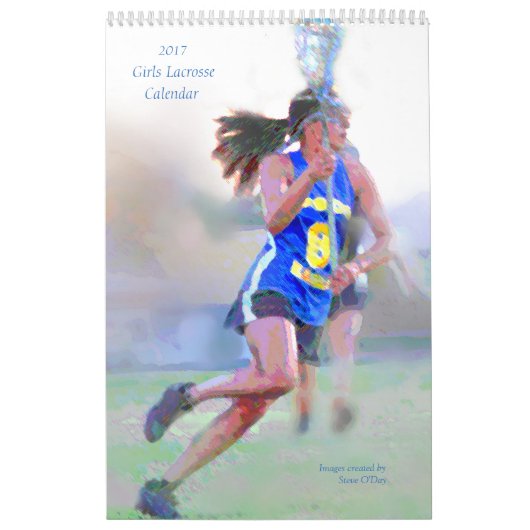 2017 Girls Lacrosse Calendar Kalender (Hoes)
