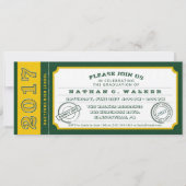 2017 Green & Gold Ticket Graduation Party nodigt u Kaart (Voorkant)