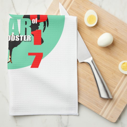 2017 Haan Jaar in Groene Kring K Handdoek (Quarter Fold)