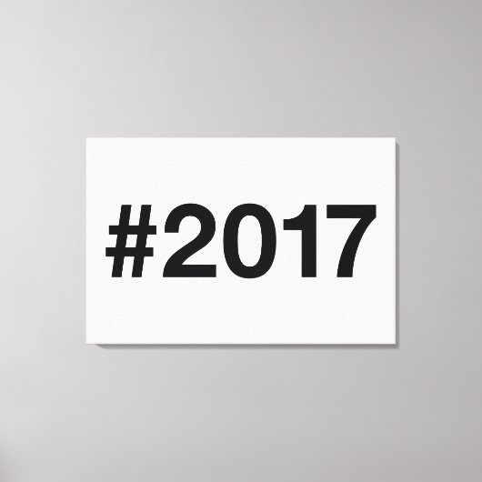 2017 Hashtag 8 Verjaardag Jubileum Canvas Afdruk (Voorkant)