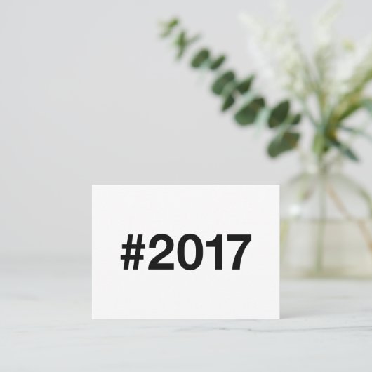 2017 Hashtag 8 Verjaardag Jubileum Visitekaartje (Staand voorkant)