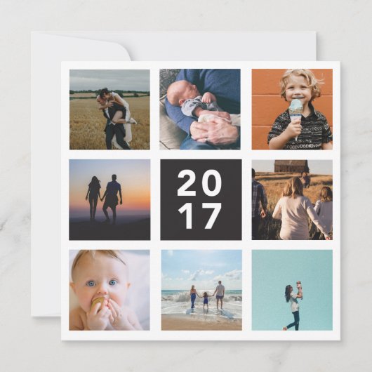 2017 Jaar in Review Vakantiekaart Feestdagenkaart (Voorkant)