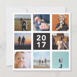 2017 Jaar in Review Vakantiekaart Feestdagenkaart