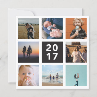 2017 Jaar in Review Vakantiekaart Feestdagenkaart