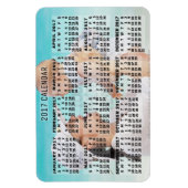 2017 Jaar Maandelijkse Agenda zwart | Foto toevoeg Magneet (Verticaal)