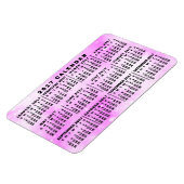 2017 Jaar Maandelijkse kalender Roze Waterverf ste Magneet (Linkerzijde)