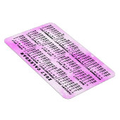 2017 Jaar Maandelijkse kalender Roze Waterverf ste Magneet (Rechterzijde)