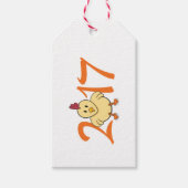 2017 Jaar van de Rooster (aanpasbare versie) Cadeaulabel (Voorkant)