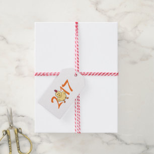 2017 Jaar van de Rooster (aanpasbare versie) Cadeaulabel