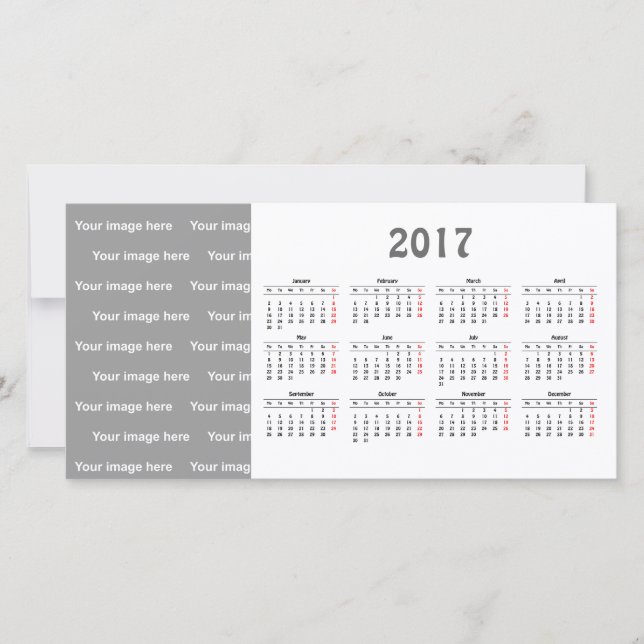 2017 kalender foto kaart sjabloon (Voorkant)