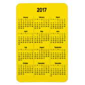 2017 Kalender  Zwart Groot Magneet (Verticaal)