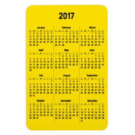 2017 Kalender  Zwart Groot Magneet