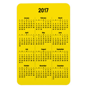 2017 Kalender Zwart Groot Magneet