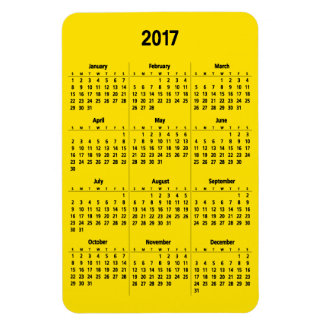 2017 Kalender  Zwart Groot Magneet
