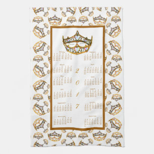 2017 Kalendergoudkroon tiara Kitchen Tea Towel Theedoek
