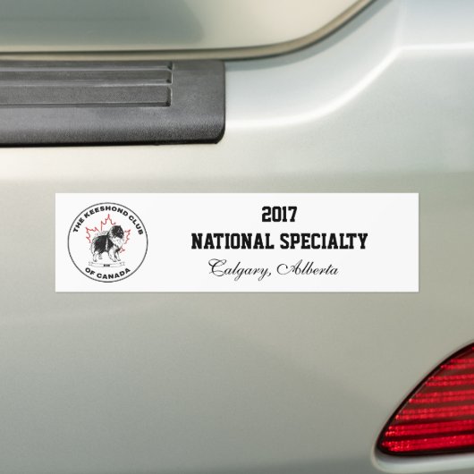 2017 KCC National Specialty Bumpersticker (Op auto)