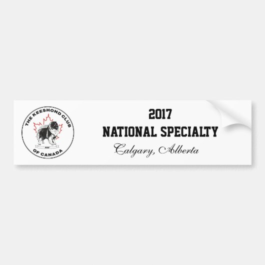 2017 KCC National Specialty Bumpersticker (Voorkant)