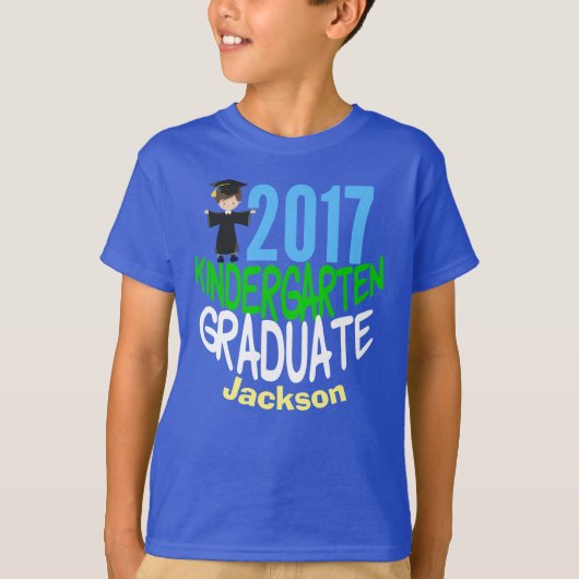 2017 Kindergarten Afstuderen aangepaste Kinderen T-shirt (Voorkant)