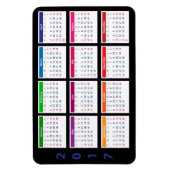 2017 Kleurenkalender  Groot Horizontaal Magneet (Verticaal)