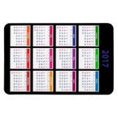 2017 Kleurenkalender  Groot Magneet (Horizontaal)