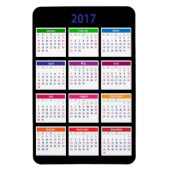 2017 Kleurenkalender Groot Magneet (Verticaal)