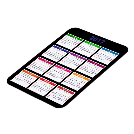 2017 Kleurenkalender  Magneet (Linkerzijde)