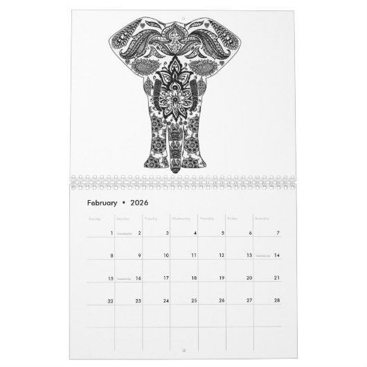 2017 Kleurkalender voor volwassenen Kalender (Feb 2026)