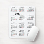 2017 Large Print Holiday Calendar van Janz Mousepa Muismat (Met muis)