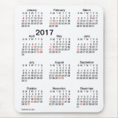 2017 Large Print Holiday Calendar van Janz Mousepa Muismat (Voorkant)