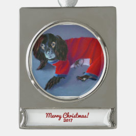 2017 Limited Edition Collectible Ornament Verzilverd Banner Ornament