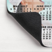 2017 Maandelijkse kalender zwart, voeg fototekst t Muismat (Hoek)