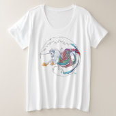 2017 Mink Mode Hippicorn Dames T-shirt Plus 3 (Design voorkant)