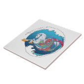 2017 Mink Nest Hippicorn 6-inch Tile Ocean Tegeltje (Zijkant)