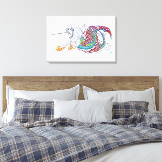 2017 Mink Nest Hippicorn Canvas Print (Insitu (Slaapkamer))