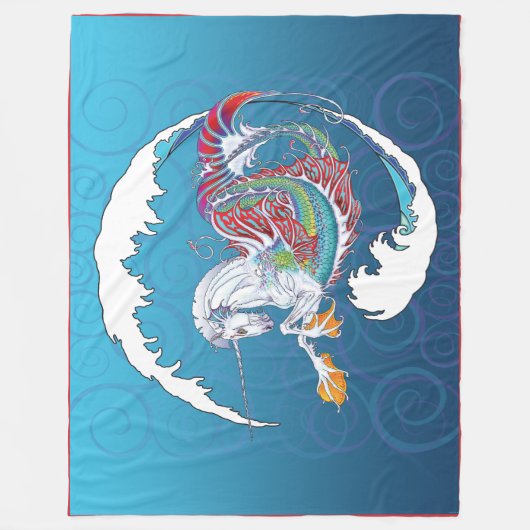 2017 Mink Nest Hippicorn fleece Blanket Large (Voorkant)