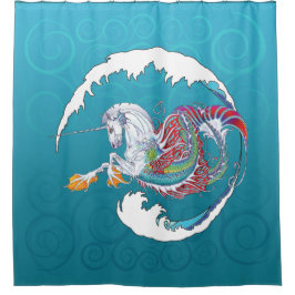 2017 Mink Nest Hippicorn Shower Curtain 5 Douchegordijn