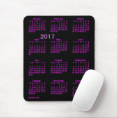 2017 Neon Pink Large Print Calendar van Janz Muismat (Met muis)