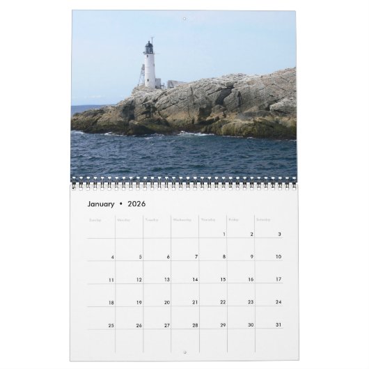 2017 New England Lighthouse-Calendar Calendar Kalender (Jan 2026)