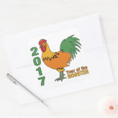 2017 Rooster-stickers Vierkante Sticker (Envelop)