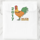 2017 Rooster-stickers Vierkante Sticker (Tas)