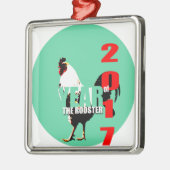 2017 Rooster Year in Green Circle S Ornament (Links)