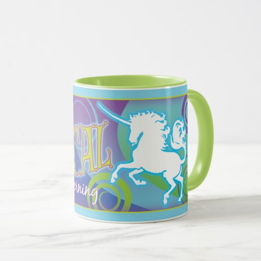 2017 Roze Mok Magische Unicorn 11oz mok (Voorkant rechts)