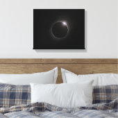 2017 Solar Eclipse - Bailey's Beads Canvas Afdruk (Insitu (Slaapkamer))