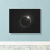 2017 Solar Eclipse - Bailey's Beads Canvas Afdruk (Insitu (Houten vloer))