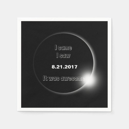 2017 Solar Eclipse die ik zag, was geweldige Servetten (Voorkant)