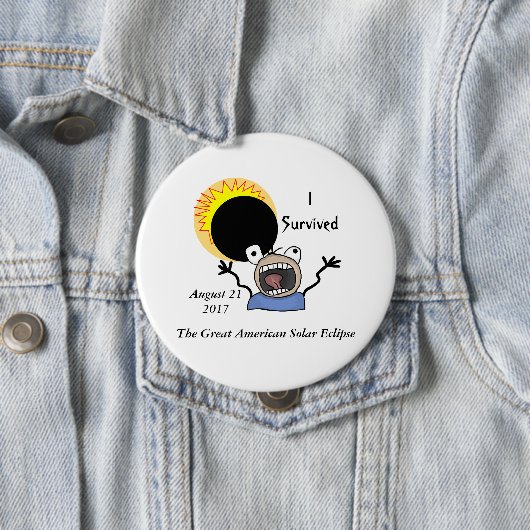 2017 Solar Eclipse Survival Edition Ronde Button 4,0 Cm (In situ)